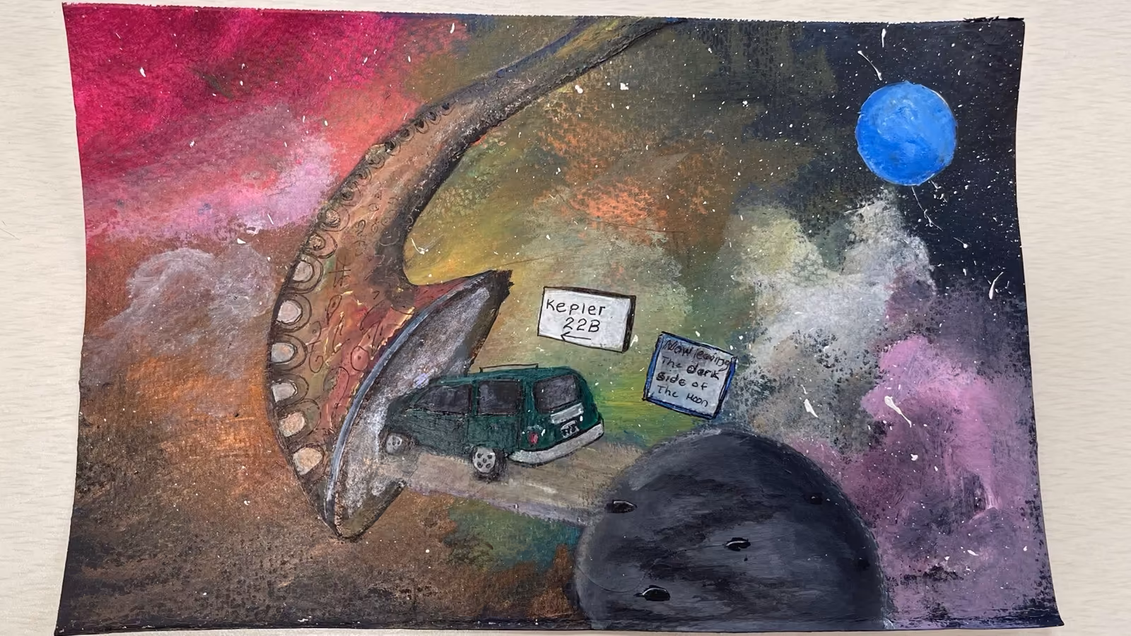 Spacetion album painting artwork for ModernOrange, view 2